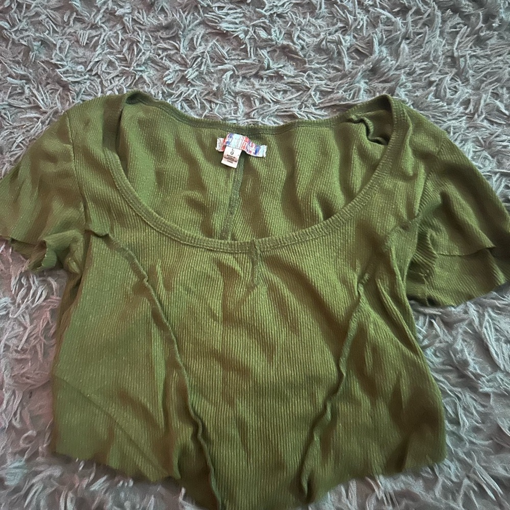 Urban Outfitters Olive Crop Top